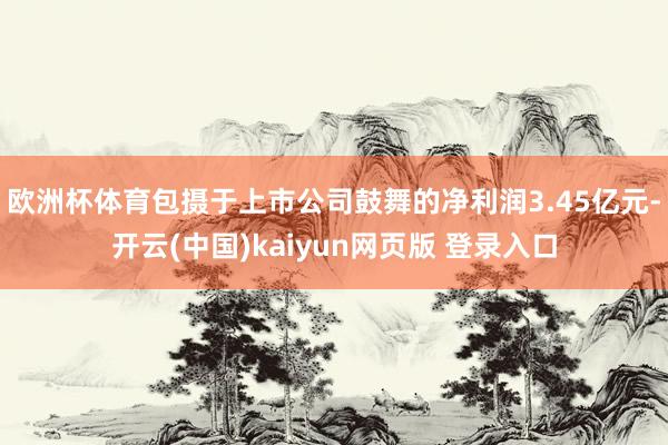 欧洲杯体育包摄于上市公司鼓舞的净利润3.45亿元-开云(中国)kaiyun网页版 登录入口