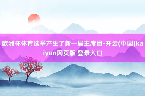 欧洲杯体育选举产生了新一届主席团-开云(中国)kaiyun网页版 登录入口