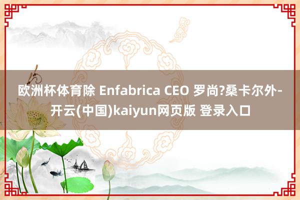 欧洲杯体育除 Enfabrica CEO 罗尚?桑卡尔外-开云(中国)kaiyun网页版 登录入口